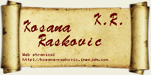 Kosana Rašković vizit kartica